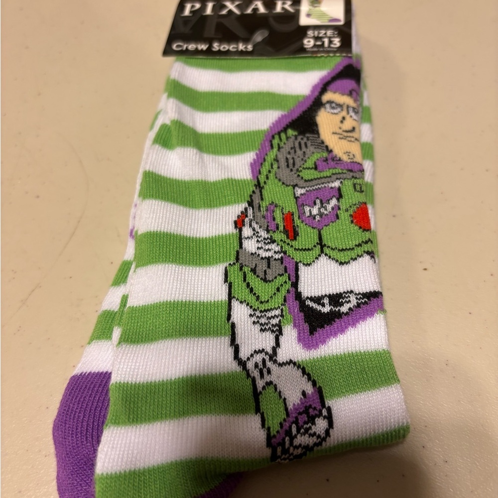 Green and Purple Crew Socks. Pixar. Toy Story